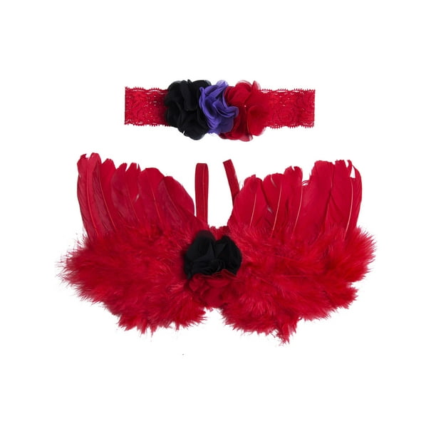 Portable Photo Prop Outfit Newborn Baby Infants Feather Angel Wings Decoration